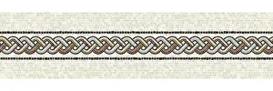Mosaic Border Tiles Drucke: Horizontal border mosaic tiles, vector pattern