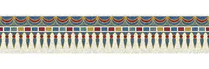 Modern Architectural Style Drucke: Horizontal border mosaic tiles, vector pattern