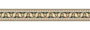 Colorful Mosaic Art Drucke: Horizontal border mosaic tiles, vector pattern
