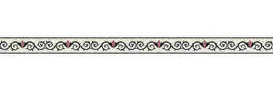 Mosaic Border Tiles Drucke: Horizontal border mosaic tiles, vector pattern