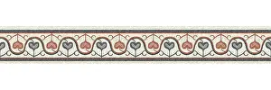 Mosaic Border Tiles Drucke: Horizontal border mosaic tiles, vector pattern