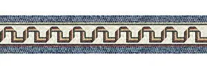 Mosaic Border Tiles Drucke: Horizontal border mosaic tiles, vector pattern