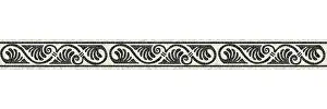 Mosaic Border Tiles Drucke: Horizontal border mosaic tiles, vector pattern