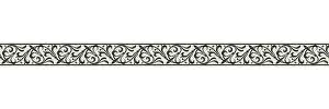 Ornate Interior Design Drucke: Horizontal border mosaic tiles, vector pattern