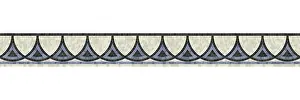 Mosaic Border Tiles Drucke: Horizontal border mosaic tiles, vector pattern