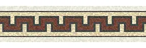 Mosaic Border Tiles Drucke: Horizontal border mosaic tiles, vector pattern