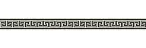 Mosaic Border Tiles Drucke: Horizontal border mosaic tiles, vector pattern