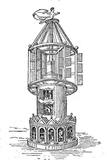 Historic Windmill Drucke: Mill with horizontal windmill from 1880