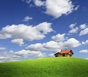 Deserted Mansion Drucke: House on the hill