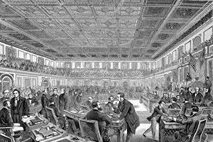 Historic American Illustration Drucke: The House of Representatives in Washington