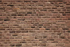 Stone Wall Architecture Drucke: House wall made of clinker bricks