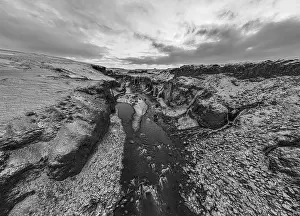 Hrauneyjarfoss Waterfalls Drucke: Hrauneyjarfoss waterfalls, drone image