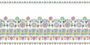 Hungarian Embroidery Pattern Drucke: Hungarian vector embroidery pattern for borders