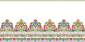 Hungarian Embroidery Pattern Drucke: Hungarian vector embroidery pattern for borders