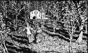 Vintage Illustration Drucke: They hurried away as quickly as they could