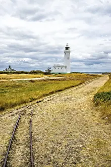 Hurst Castle UK Drucke: Hurst Point Lighthouse and Hurst Castle