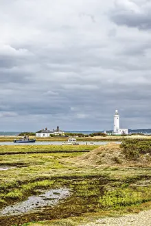 Hurst Castle UK Drucke: Hurst Point Lighthouse and Hurst Castle