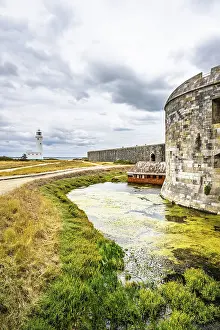 Hurst Spit Fortress Drucke: Hurst Point Lighthouse and Hurst Castle