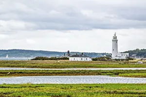 British Historic Fortification Drucke: Hurst Point Lighthouse and Hurst Castle