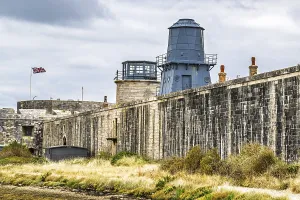 United Kingdom Lighthouses Drucke: Hurst Point Lighthouse and Hurst Castle