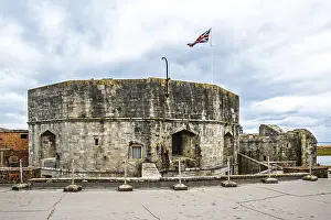 Hurst Castle UK Drucke: Hurst Point Lighthouse and Hurst Castle