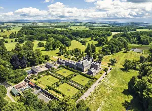 British Countryside Drone Shots Drucke: Hutton in the Forest from a drone