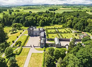 Cumbria Nature Reserve Drucke: Hutton in the Forest from a drone