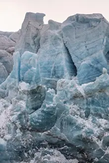 Svalbard Arctic Landscape Drucke: Ice formations, glacier edge of Monacobreen