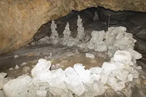 Frozen Landscape Europe Drucke: Ice in the Schellenberg Ice Cave