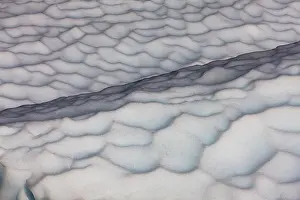 Polar Region Landscape Drucke: Ice structure on the glacier, Scoresbysund