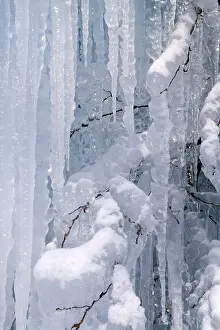 Tyrol Winter Landscape Drucke: Ice structures, icicles, Vomperloch