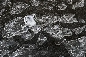 Scandinavian Winter Landscapes Drucke: Ice structures, Storsjon, Ostersund