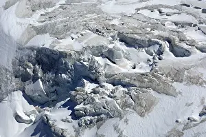 Central Europe Snow Drucke: Icefall at the end of a glacier