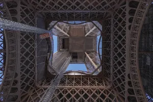 Eiffel Tower View From Below Drucke: The Iconic and Famous Eiffel Tower - View from Below - Paris
