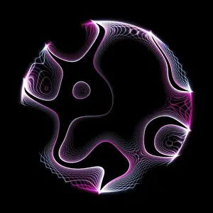 Deserted Depiction Drucke: An illustration of an abstract mesh circle