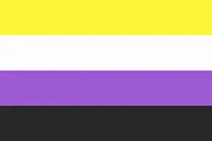 Sexual Minority Symbol Drucke: Illustration of the Non-Binary Pride Flag