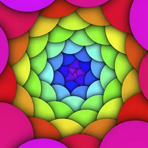 Variegated Rainbow Colours Drucke: An illustration of a rainbow colors background