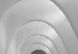 Close Up Interior View Drucke: Image for backgrounds: detail of arcs prospective in a long corridor