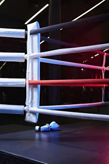 Boxing Ring Concept Drucke: Image of a boxing ring without anyone