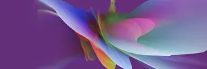 Purple Background Design Drucke: This image features a 3D extrusion effect creating a vibrant