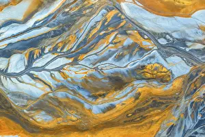 Dynamic Abstract Artwork Drucke: This image features an intricate multicolor abstract texture