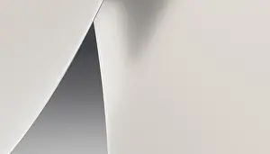 Drucke von Ein minimalistisches und elegantes 3D-Render von einem abstrakten Hintergrund mit glatten weißen und grauen Oberflächen, die sich krümmen und schneiden Zeitgenössische Kunst Drucke: Simplistisches und elegantes 3D-Abstraktes Hintergrundbild mit glatten weißen und grauen Oberflächen