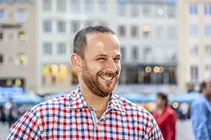 Bearded Men Drucke: An image of a handsome man with a beard