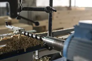 Sawmill Machinery Drucke: Image of machine tool with drill for woodworking