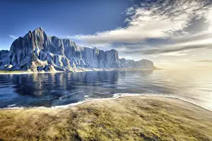 Deserted Beach Scenery Drucke: An image of a nice beach scenery background