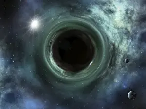 Natural Science Images Drucke: An image of a nice space singularity black hole