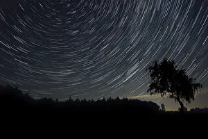Atmospheric Night Shots Drucke: An image of a nice star trails background