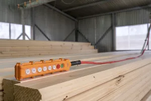 Timber Industry Equipment Drucke: Image of remote control for crane loading timber