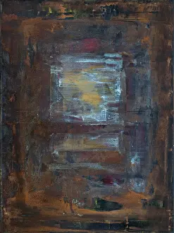 Deserted Old Town Scene Drucke: An image of a rusty abstract art on canvas