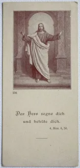 Christian Faith Image Drucke: Image of a saint, Jesus as protector